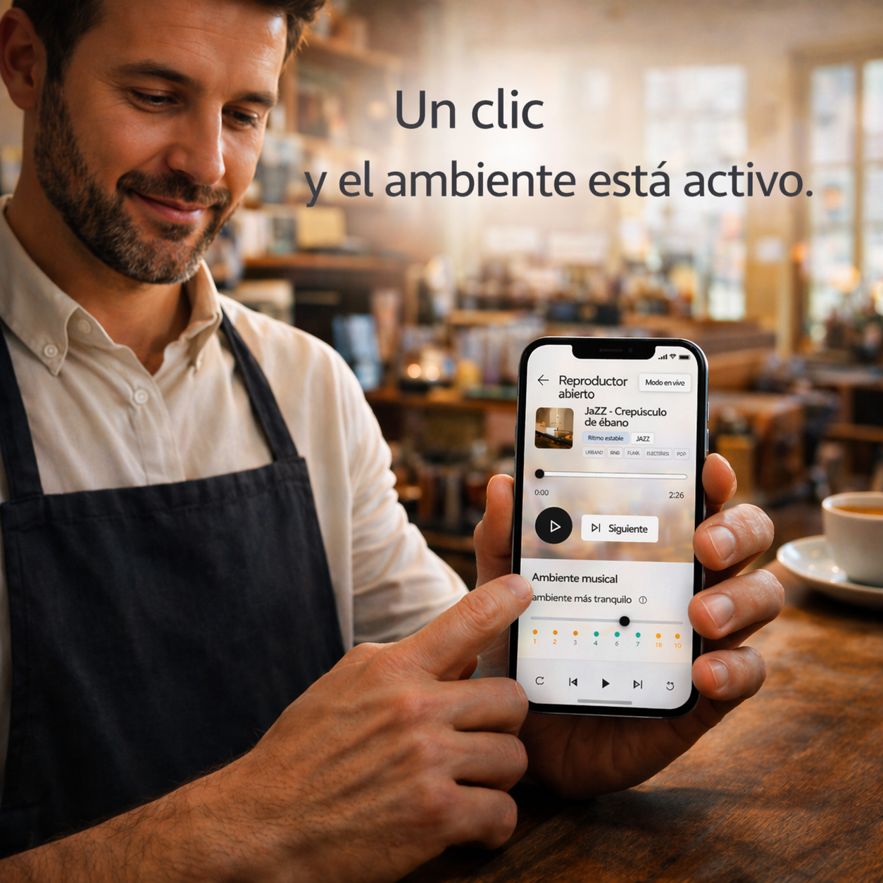 Aplicación MeloPro en español para activar el ambiente musical en un clic