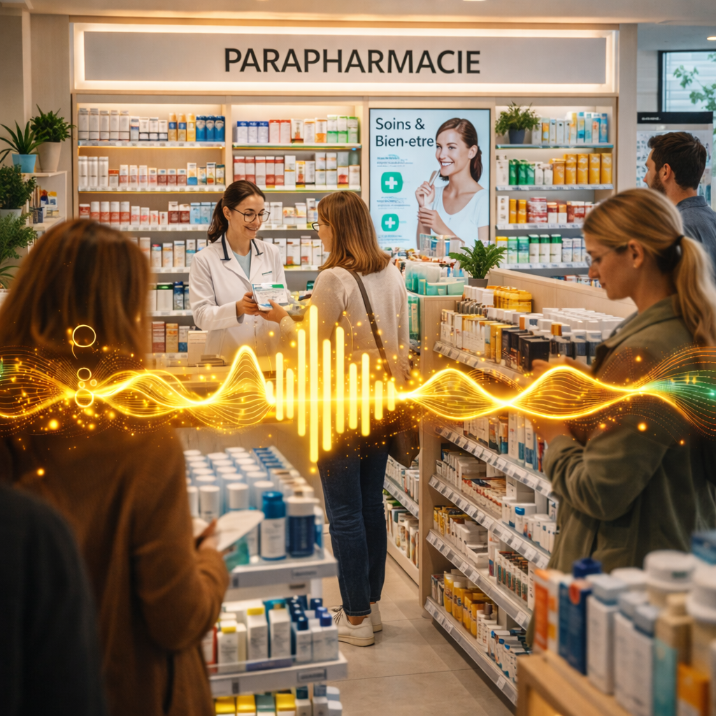 Parapharmacie avec ambiance musicale professionnelle